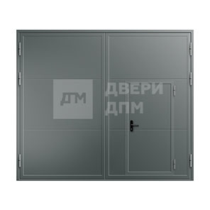 Автоматические противопожарные ворота с калиткой распашные ВПМ-2